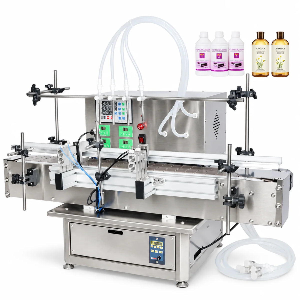 ZONESUN ZS-DTDP-4P Automatic 4 Nozzles Diaphragm Pump Liquid Filling Machine