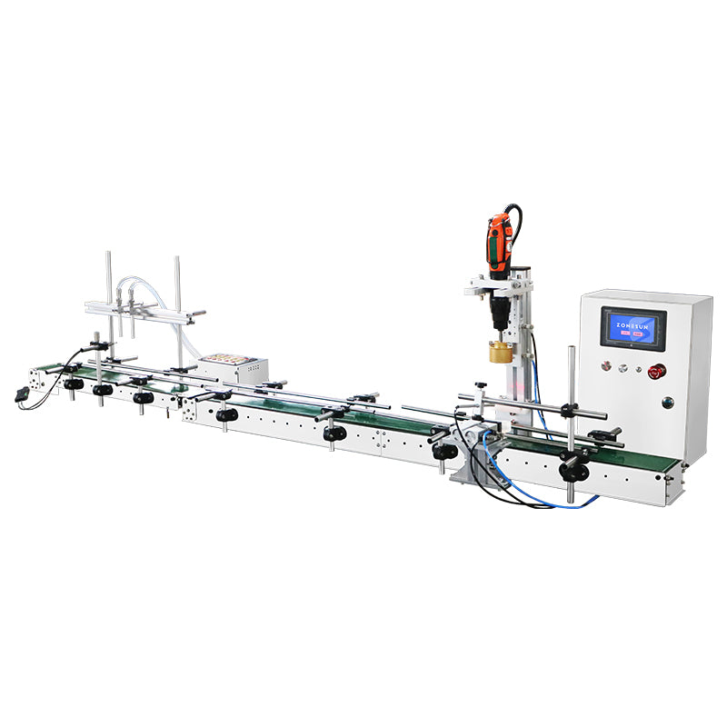 Efficient & Compact: ZONESUN ZS-FAL180DT Desktop Dual-Head Filling Capping Line for Juice &Cosmetics