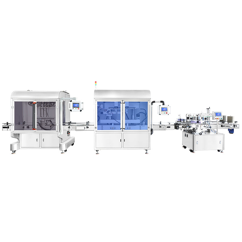 ZONESUN ZS-FAL180G11 Automatic 6-Head Magnetic Pump Liquid Filling, Tracking Capping and Labeling Production Line