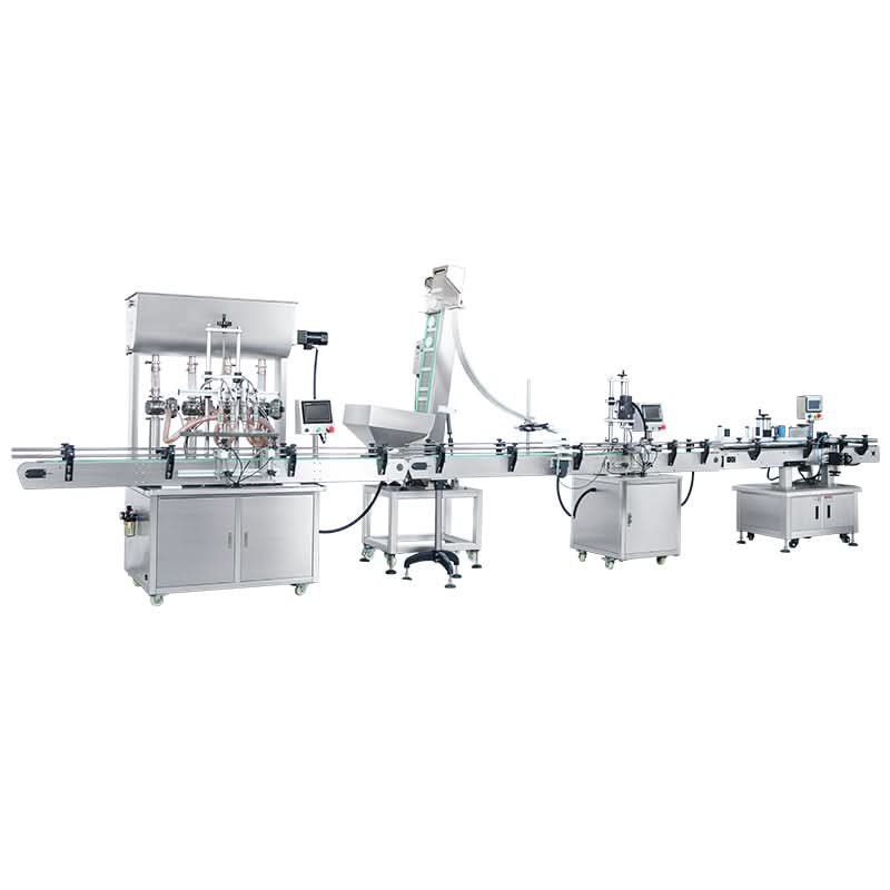 ZONESUN ZS-FAL180X3 Automatic Paste Filling Capping Round Bottle Labeling Machine With Cap Feeder