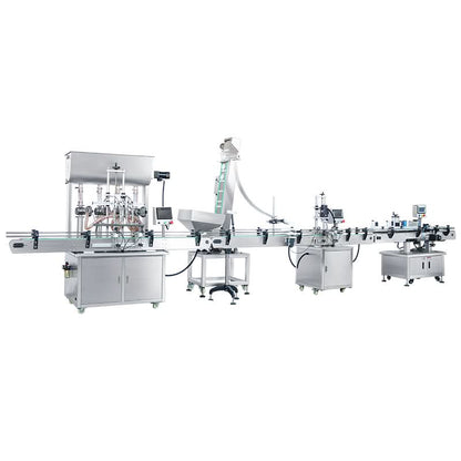 ZONESUN ZS-FAL180X3 Automatic Paste Filling Capping Round Bottle Labeling Machine With Cap Feeder