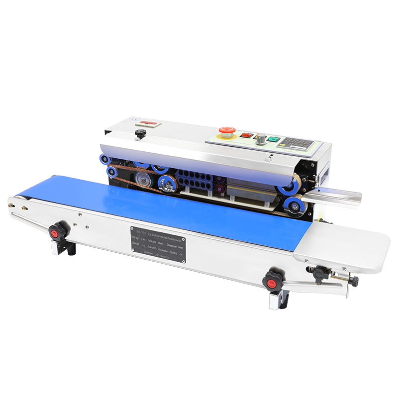ZONESUN ZS-FR770 ML Continuous Film Sealing Machine with Printing, Adjustable Speed,and Temp Control