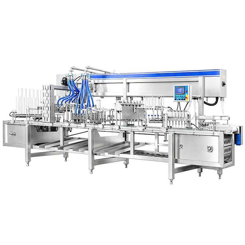 ZONESUN ZS-FS80 Automatic 8-Lane Ice Cream Filling and Sealing Machine for Cups & Cones