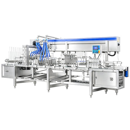 ZONESUN ZS-FS80 Automatic 8-Lane Ice Cream Filling and Sealing Machine for Cups & Cones