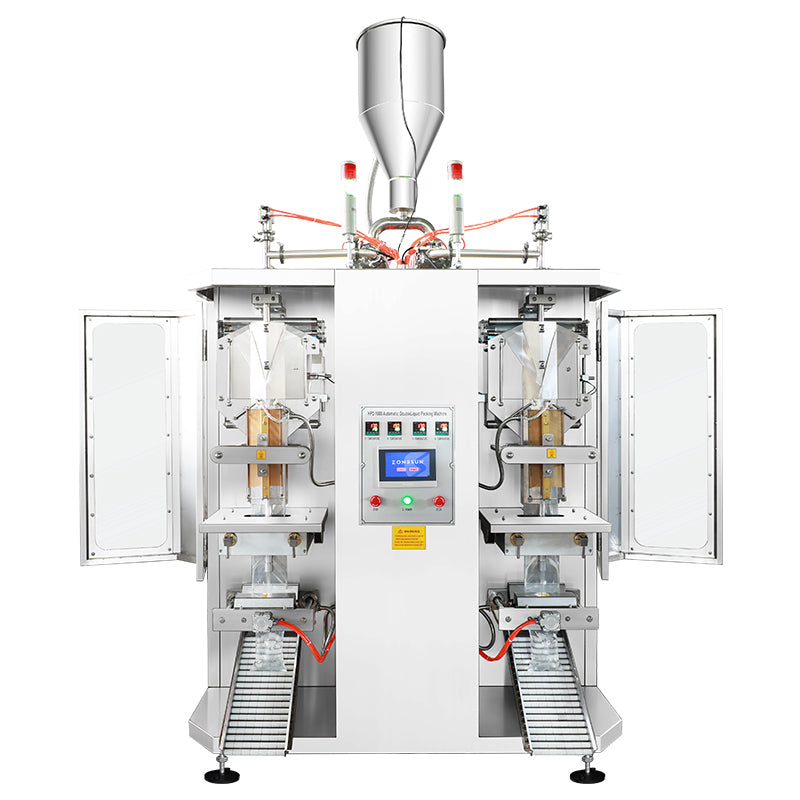 ZONESUN ZS-GJH2 Dual Channel Liquid Pouch  Bagged Milk Water Sachets Automatic Packing Machine