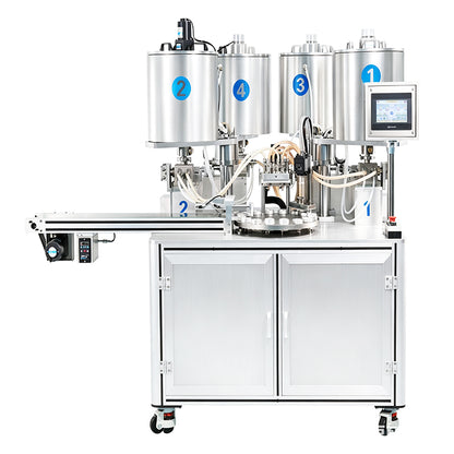 ZONESUN ZS-MCS5 Automatic 4 Color Spiral Pattern Filling Machine with Preheating for BB Cream