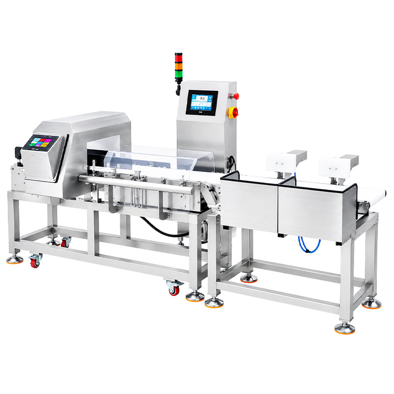 ZONESUN ZS-MD910K Automatic LCD Metal Detector Checkweigher Machine with Reject System