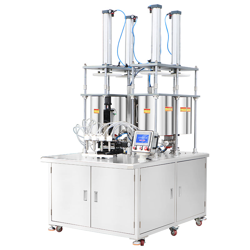 ZONESUN ZS-RSV4L Semi-Automatic 4-Color Swirl Cream Servo Piston Filling Machine