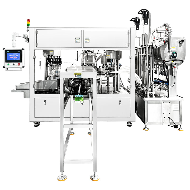 Mass Production: ZONESUN ZS-SPFC7 12-Head Rotary Automatic Spout Pouch Filling & Capping Machine