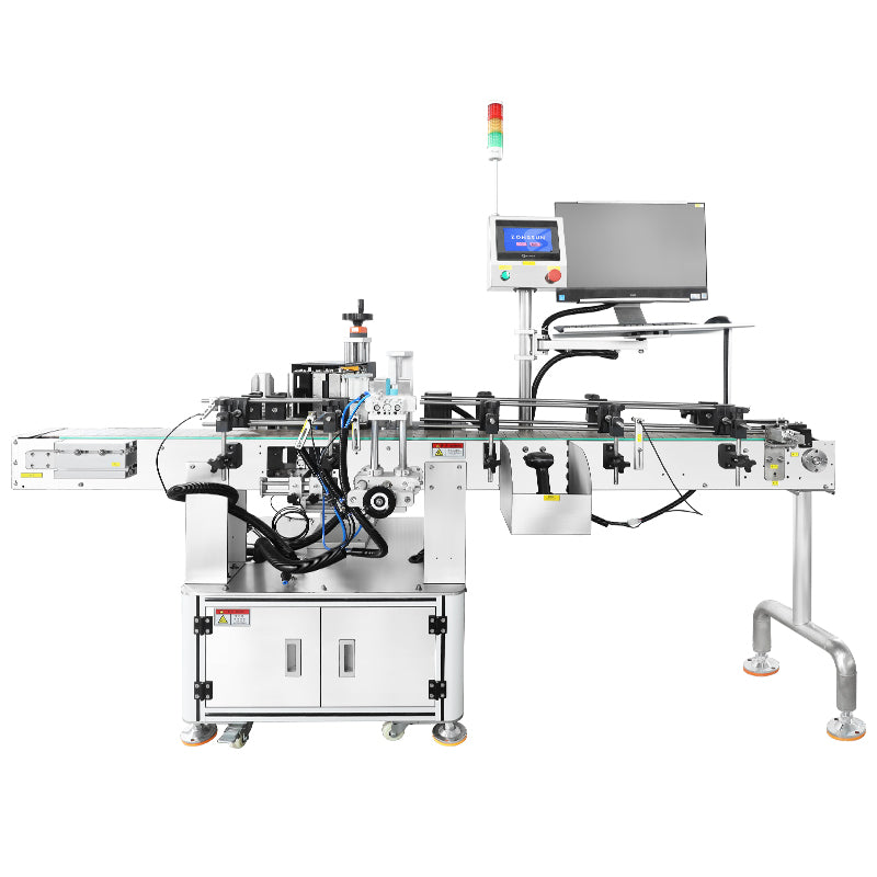 Variable Data: ZONESUN ZS-TB164PO Real-Time Print & Apply Labeling Machine for Round Bottles