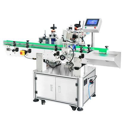 Dual-Labeling: ZONESUN ZS-TB822L2 Automatic Neck & Body Labeling Machine for Beer & Cosmetic Bottles