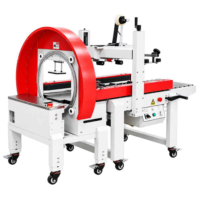 ZONESUN ZS-TFX5050 Automatic Carton Sealing and 360° Orbital Tape Wrapping Machine
