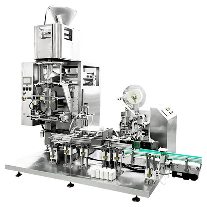 Professional Packaging: ZONESUN ZS-VCM1000 Full Auto Brick Bag Vacuum Packing & Top Labeling Machine