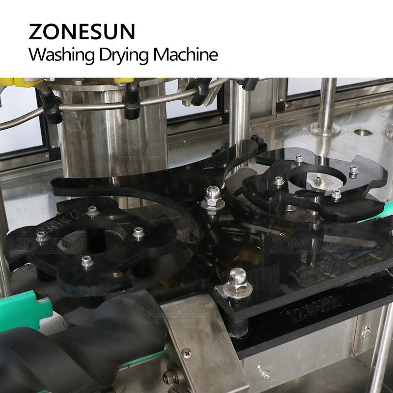 ZONESUN ZS-WB12A Automatic Rotary Plastic Pet Glass Bottle 12 Heads Rinsing Washing Drying Machine