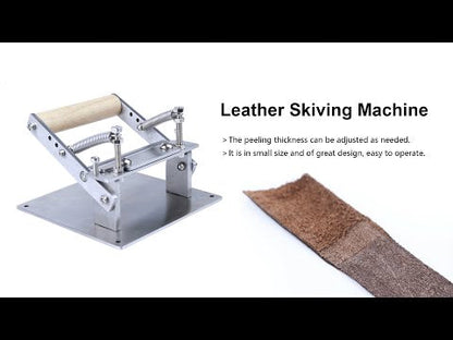 ZONESUN Leather Scraper Manual Leather Skiver Peel Tools Shovel Skin Machine Splitter Vegetable Tanned Handle Peeler