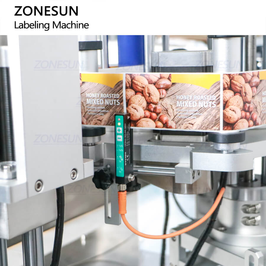 ZONESUN ZS-TB822Y Automatic Front Side & Bottom Side Labeling Machine For Cans Bottle