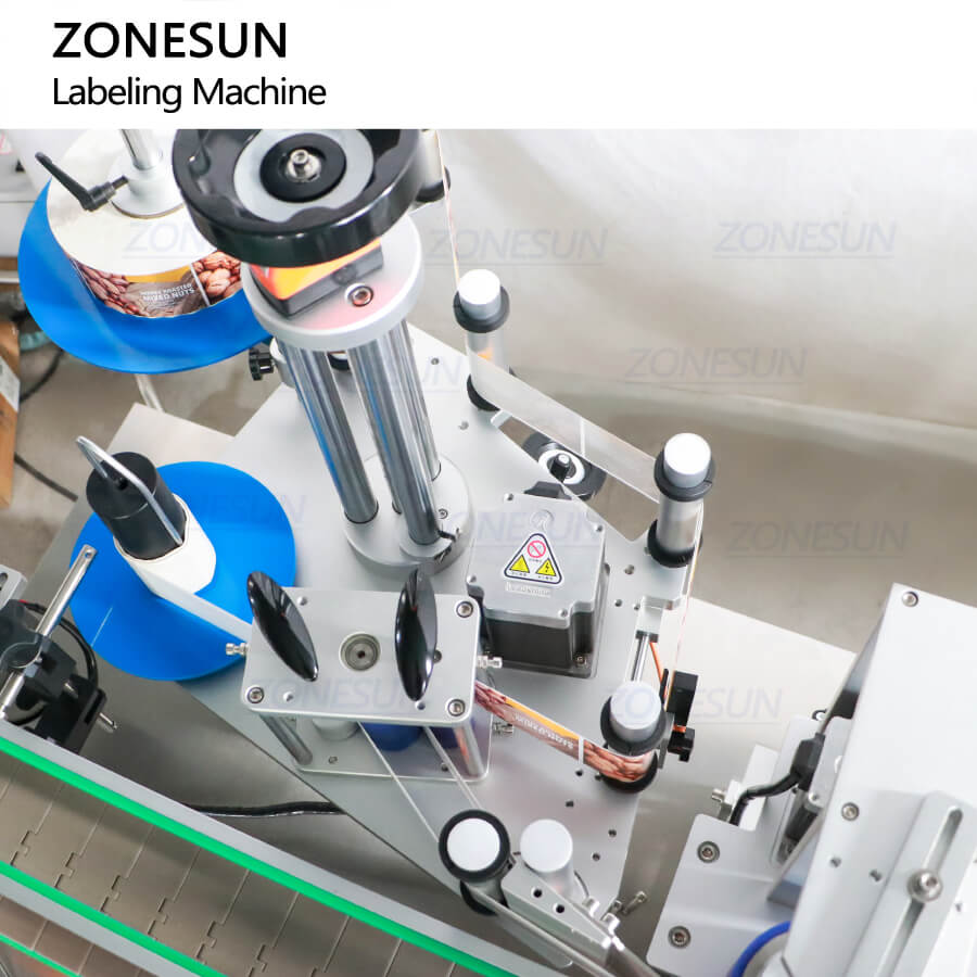 ZONESUN ZS-TB822Y Automatic Front Side & Bottom Side Labeling Machine For Cans Bottle
