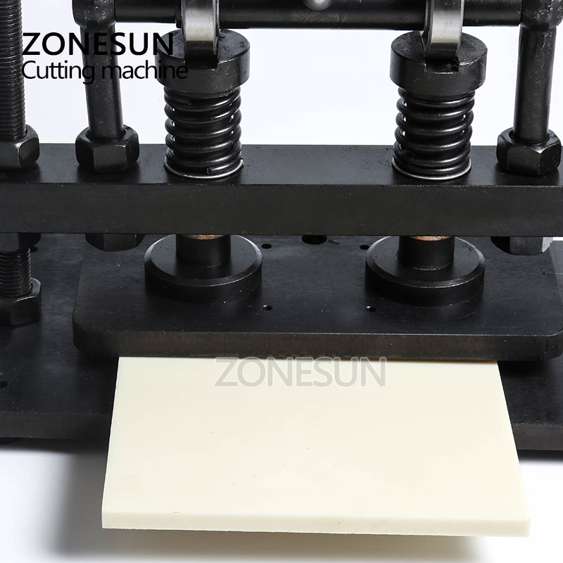 ZONESUN 2612 Double Wheel Hand Leather Die Cutting Machine 26x12cm