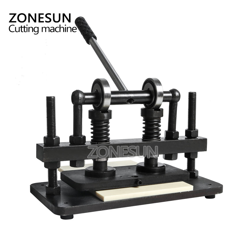 ZONESUN 2612 Double Wheel Hand Leather Die Cutting Machine 26x12cm