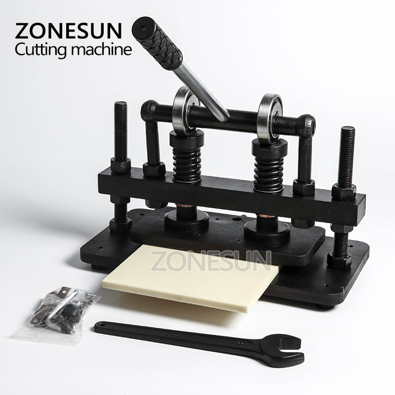 ZONESUN 2612 Double Wheel Hand Leather Die Cutting Machine 26x12cm