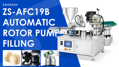 High Precision:ZONESUN ZS-AFC19B Rotor Pump Paste Filling and Capping Machine for Cosmetic Cream&Gel