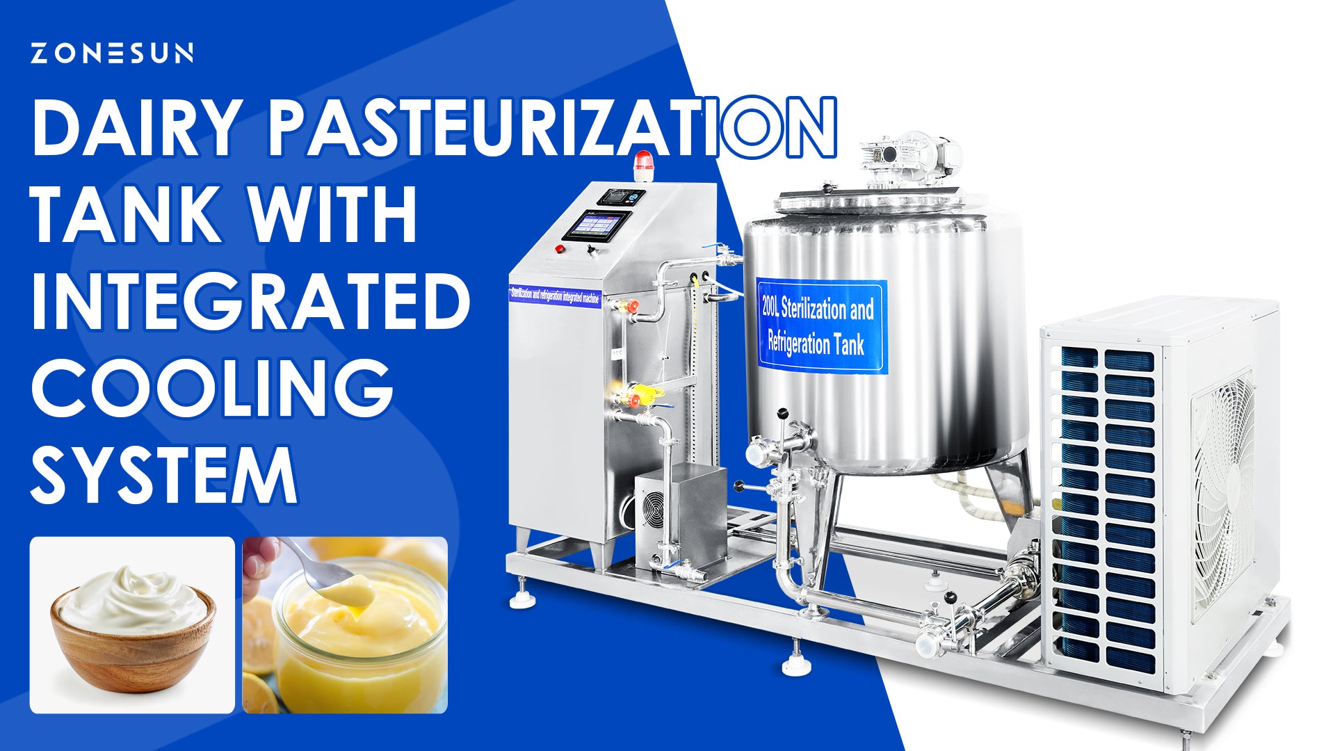 Zonesun ZS-PRT100L Pasteurization & Refrigeration Tank Video