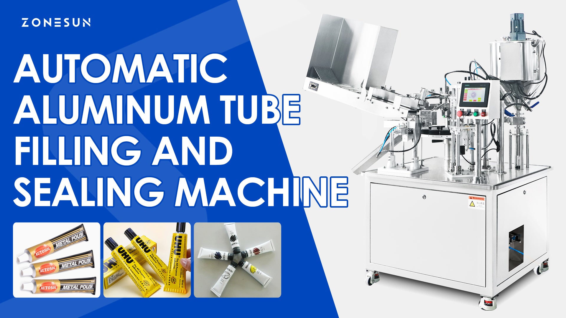 ZONESUN ZS-FS009A Aluminum Tube Filling and Sealing Machine for Cream and Ointment