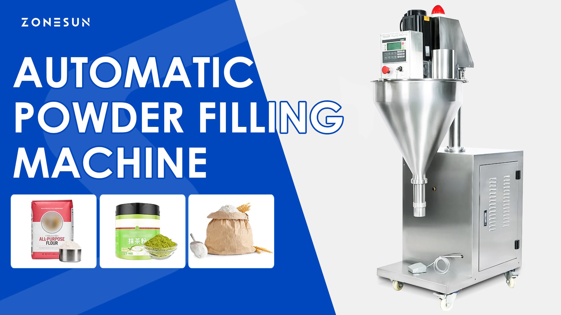 ZONESUN ZS-FM2000 200-2000g Automatic Powder Filling Machine