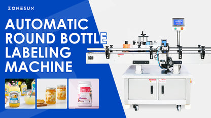 ZONESUN ZS-TB260R Automatic Round Bottle Labeling Machine for Single and Double Side Application