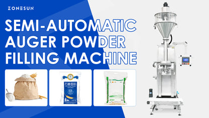 Precision Servo: ZONESUN ZS-FM75L Semi-Automatic Anti-Dust Auger Powder Bag Filling Machine