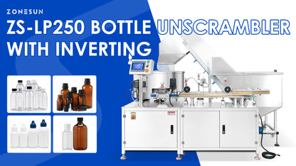 ZONESUN ZS-LP250 Automatic Bottle Unscrambler with Inverting System for Packaging Line