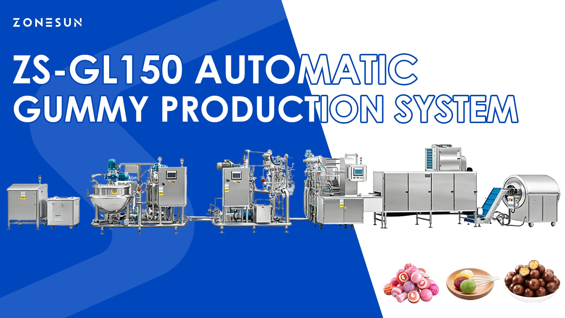 Zonesun ZS-GL150 Gummy Candy Production Line Cooking & Cooling System