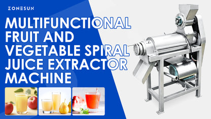 Heavy Duty Press: ZONESUN ZS-ZJ01 Industrial Screw Type Fruit & Vegetable Juice Extractor Machine