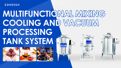 Advanced Tech: ZONESUN ZS-MB300L3 Triple-Tank Vacuum Evaporation & Mixing System for Thick Sauces
