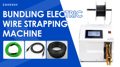 ZONESUN ZS-WTKZ3 Automatic Electric Wire Strapping Machine for Food Bags and Power Cords