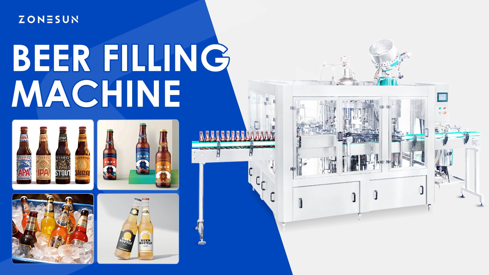 Zonesun ZS-WFC18 Beer Bottling Machine Monoblock