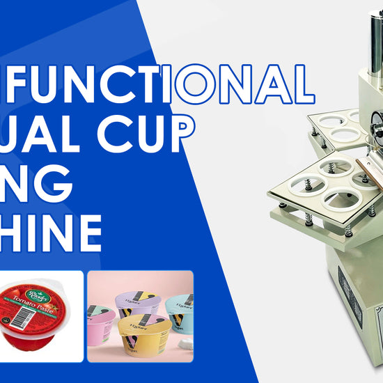 Easy Boba Prep: ZONESUN ZS-KCS5 Manual Plastic & Paper Cup Heat Sealing Machine for Milk Tea Shops