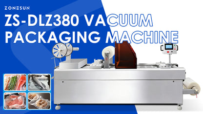 ZONESUN ZS-DLZ380 Automatic Stretch Film Vacuum Packaging Machine for Sausages and Meat