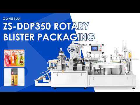 ZONESUN ZS-DDP350 Automatic Rotary Blister Packaging Machine with Paper Backing Heat Sealing