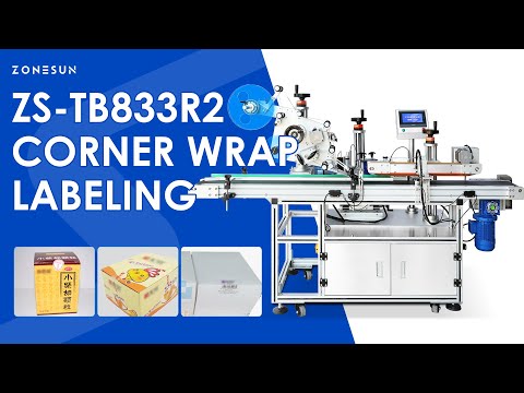 ZONESUN ZS-TB833R2 High-Speed Automatic Corner Labeling Machine for Tamper-Evident Packaging