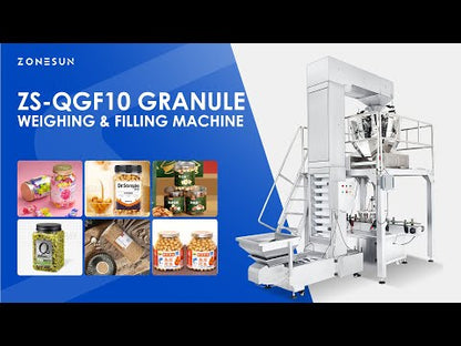 ZONESUN ZS-QGF10 Máquina de llenado, pesaje y alimentación de gránulos 