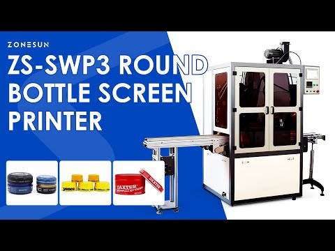 ZONESUN ZS-SWP3 Automatic Screen Printing Machine with UV Curing for Bottles, Tubes & Caps