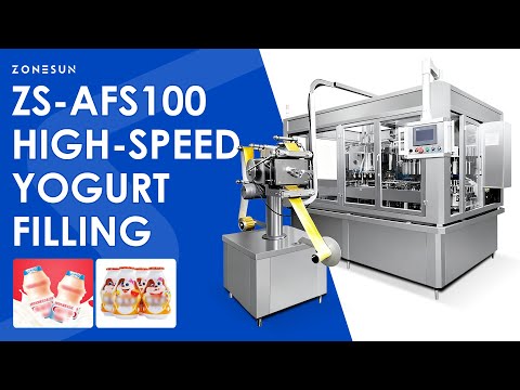 ZONESUN ZS-AFS100 Automatic High-Speed Yogurt Filling and Sealing Machine for Dairy Production