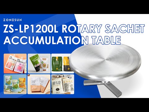 ZONESUN ZS-LP1200L Rotary Accumulation Table for Snack, Tea, Sauce and Pouch Packaging Lines