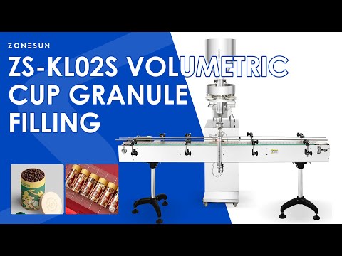 ZONESUN ZS-KL02S Automatic Volumetric Cup Granule Filling Machine for Sugar, Seeds, Beans, and Granules