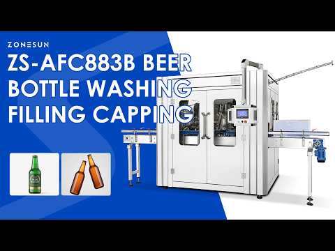 ZONESUN ZS-AFC883B Automatic Beer Carbonated Beverage Isobaric Filling and Crown Capping Machine