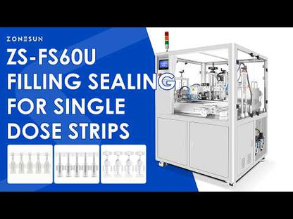 High Precision: ZONESUN ZS-FS60U Automatic Monodose Strip Filling & Ultrasonic Sealing for Serums