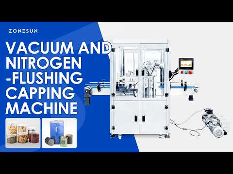 Freshness Guaranteed: ZONESUN ZS-AFK500 Automatic Vacuum &Nitrogen Flushing Capping Machine for Can