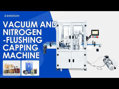 Freshness Guaranteed: ZONESUN ZS-AFK500 Automatic Vacuum &Nitrogen Flushing Capping Machine for Can