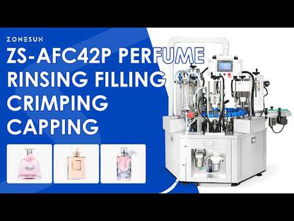 Pro Fragrance Tech: ZONESUN ZS-AFC42P Automatic Perfume Vacuum Filling & Pump Capping Monoblock Line
